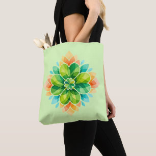 Pastel Mandala Bloem Lente Tuin Tas