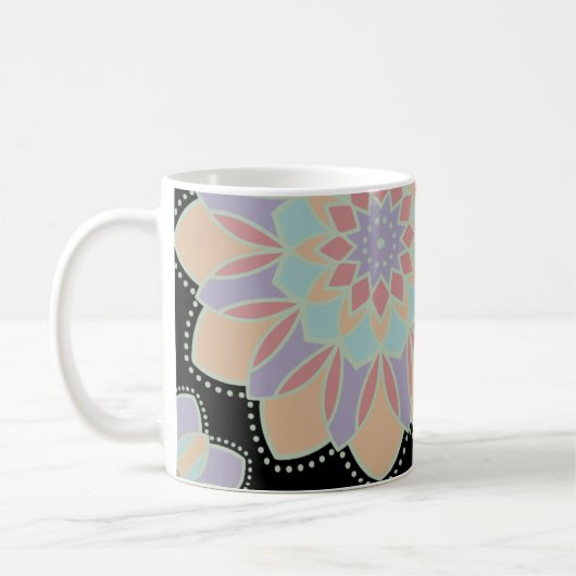 Pastel Mandala Bloemen Mok (Links)