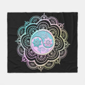 Pastel Mandala Fleece Deken (Voorkant (Horizontaal))