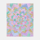 Pastel Mandala II Fleece Deken (Voorkant)