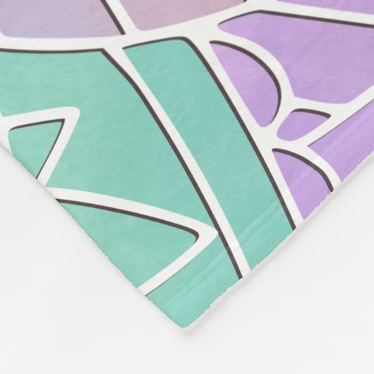 Pastel Mandala II Fleece Deken (Hoek)