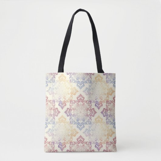 Pastel Mandala Pattern Canvas tas (Voorkant)