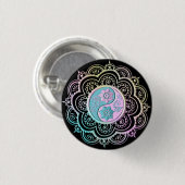 Pastel Mandala Ronde Button 3,2 Cm (Voorkant /achterkant)