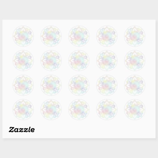 Pastel Mandala ronde Stickers (Vel)