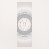 Pastel Mandala Roos Gold Monogram Yogamat (Voorkant)