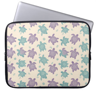 Pastel Mandala Schildpad Patroon Laptop Sleeve