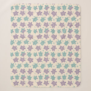Pastel Mandala Schildpad Patroon Sherpa Deken