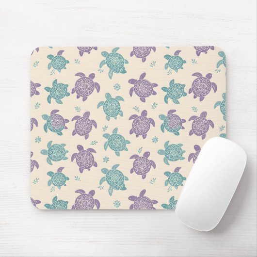 Pastel Mandala Turtle Pattern Muismat (Met muis)
