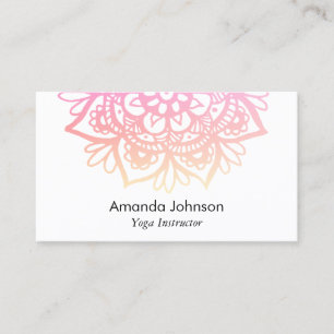 Pastel Mandala Yoga Instructor Visitekaartje