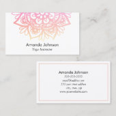 Pastel Mandala Yoga Instructor Visitekaartje (Voorkant / Achterkant)