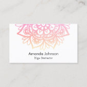 Pastel Mandala Yoga Instructor Visitekaartje (Voorkant)