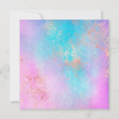 PASTEL MARBLE COCKTAIL BIRTHDAY ARTIJ INVITATIE KAART (Achterkant)