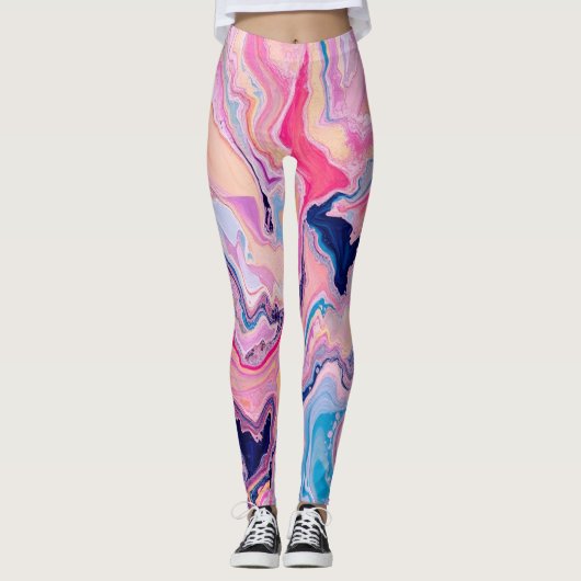 Pastel Marble Dream Leggings (Voorkant)