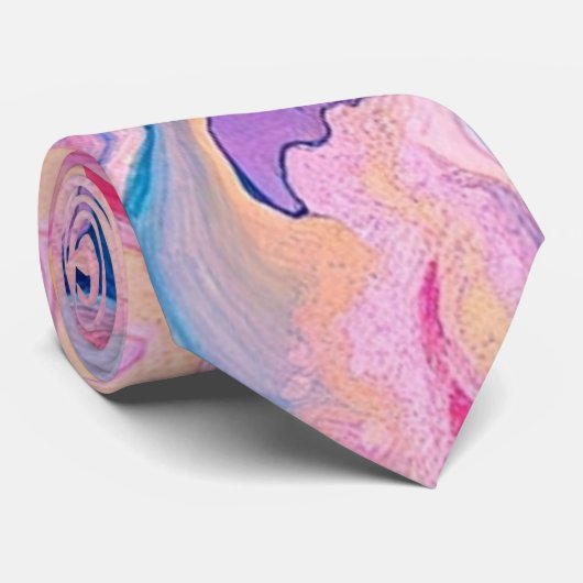 Pastel Marble Dream Stropdas (Opgerold)