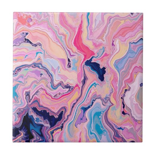 Pastel Marble Dream Tegeltje (Voorkant)