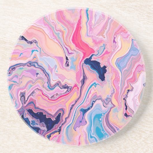 Pastel Marble Dream Zandsteen Onderzetter (Voorkant)