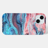 Pastel Marble Fluid Art Phone Case | Pink and Blue (Achterkant (horizontaal))