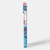 Pastel Marble Fluid Art Phone Case | Pink and Blue (Achterkant / Links)
