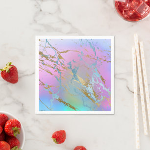 Pastel Marble   Girly Millennial Ombre-Waterverf Servet
