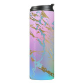 Pastel Marble | Girly Millennial Ombre-Waterverf Thermosbeker (Gedraaid links)
