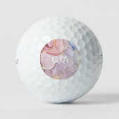 PASTEL MARBLE GOLD CUSTOM GOLF BALLS GOLFBALLEN (Voorkant)