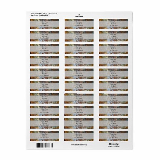 Pastel Marble in de Carina Nebula Etiket (Full Sheet)