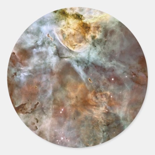 Pastel Marble in de Carina Nebula Ronde Sticker (Voorkant)