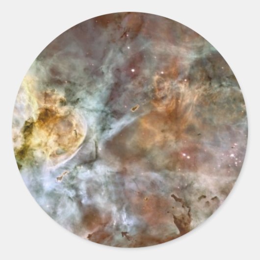 Pastel Marble in de Carina Nebula Ronde Sticker (Voorkant)