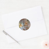 Pastel Marble in de Carina Nebula Ronde Sticker (Envelop)