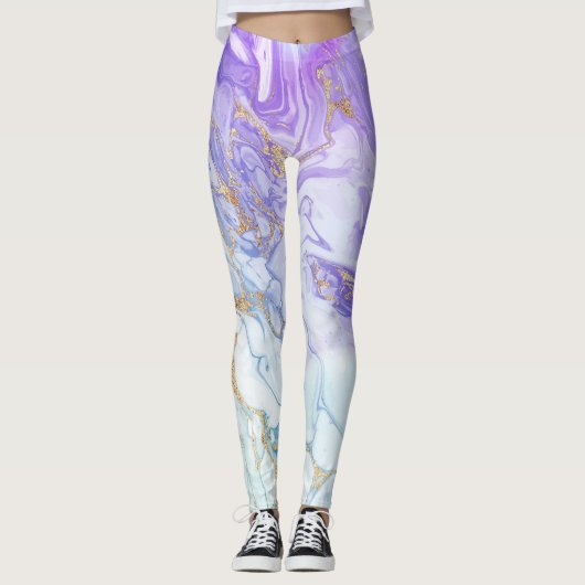 Pastel Marble Leggings (Voorkant)