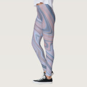 Pastel Marble Liquid Pink Blue Patroon Leggings (Links)