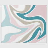 Pastel Marble Painting Swirl Cadeaupapier (Vlak)