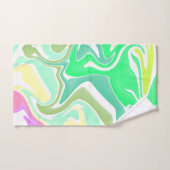 Pastel Marble Swirl Bathroom Towel Set Bad Handdoek (Handdoek)