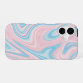 "Pastel Marble Swirl iPhone 16 Slim Fit Case - Sof Hoesje (Achterkant horizontaal)