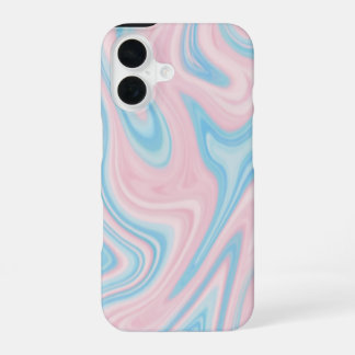 "Pastel Marble Swirl iPhone 16 Slim Fit Case - Sof Hoesje