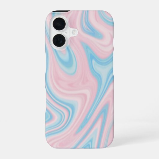 "Pastel Marble Swirl iPhone 16 Slim Fit Hoesje - Z (Achterkant)