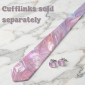 Pastel Marble Swirl - Pink Purple Blue Abstract Stropdas