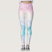 Pastel Marble Texture Leggings (Voorkant)