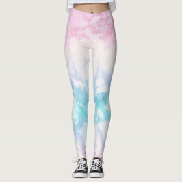 Pastel Marble Texture Leggings