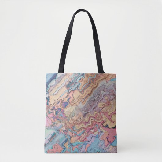 Pastel Marble Tote Bag (Voorkant)