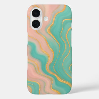 Pastel Marble Waves Telefoonhoesje iPhone 16 Hoesje