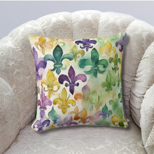 Pastel Mardi Gras Kussen