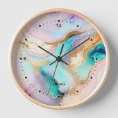 Pastel marmer abstracte glitterkunst (Voorkant)