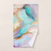 Pastel marmer abstracte glitterkunst bad handdoek (Handdoek)