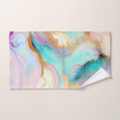 Pastel marmer abstracte glitterkunst bad handdoek (Handdoek)