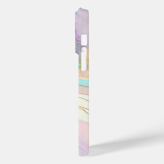 Pastel marmer abstracte glitterkunst Case-Mate iPhone case (Achterkant / Links)