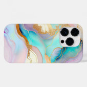 Pastel marmer abstracte glitterkunst Case-Mate iPhone case (Achterkant (horizontaal))