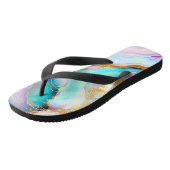 Pastel marmer abstracte glitterkunst teenslippers (Schuin)