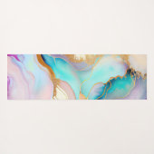 Pastel marmer abstracte glitterkunst yogamat (Achterkant (horizontaal))