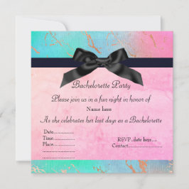 Pastel marmer bachelorette groen roze nieuwe leuke kaart